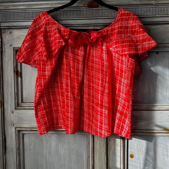 Doen Analicia Sylvie Plaid top size L - Picture 7 of 14